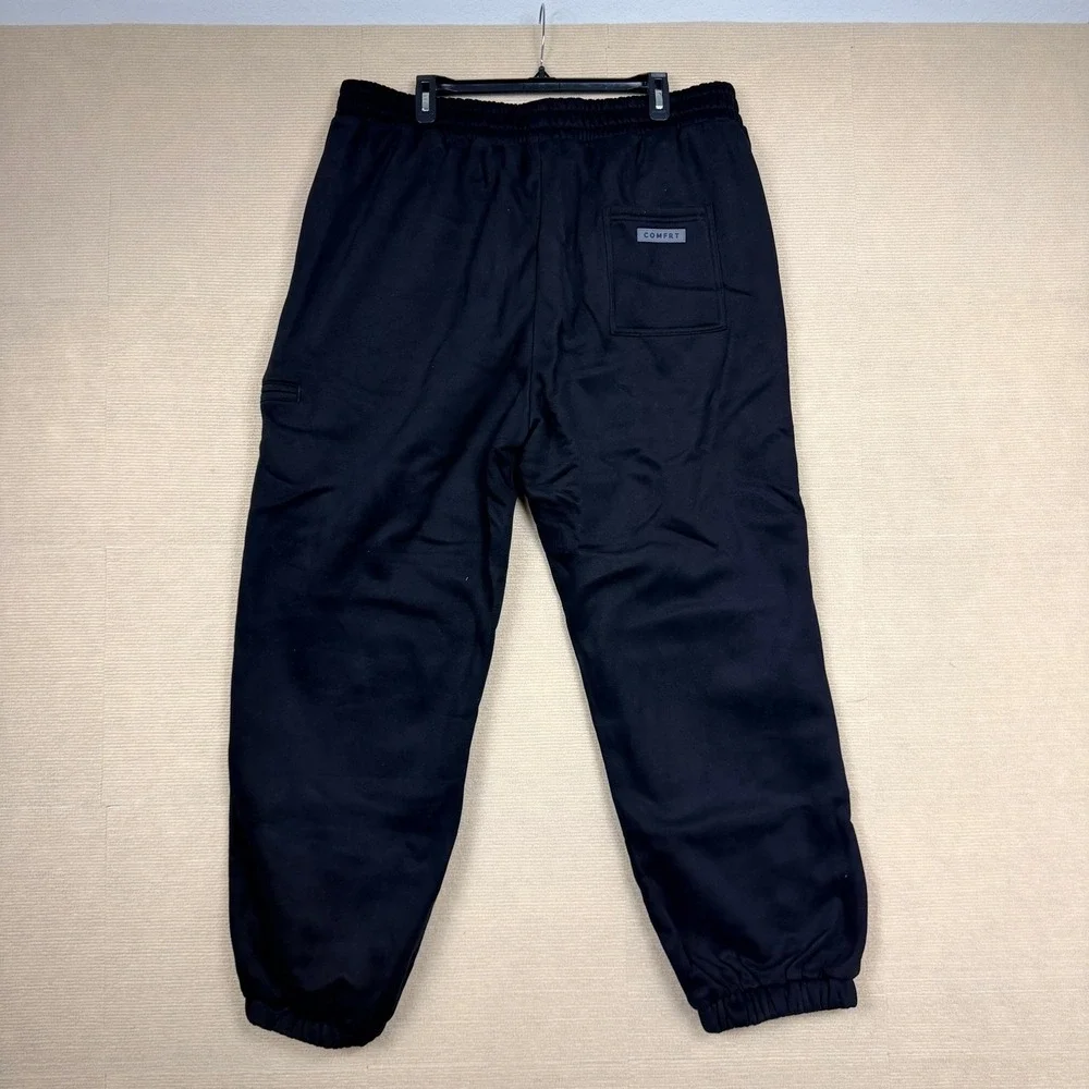 COMFRT Unisex Obsidian Black Sweatpants DND Joggers Relaxed Fit Streetwear XL